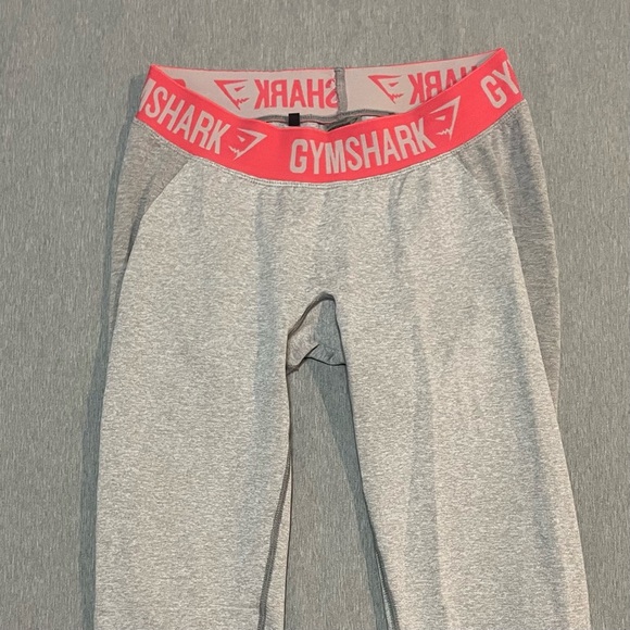 Gymshark Flex Seamless Leggings L Light Grey Marl Pink Waist High Waisted Sculpt - Picture 2 of 10